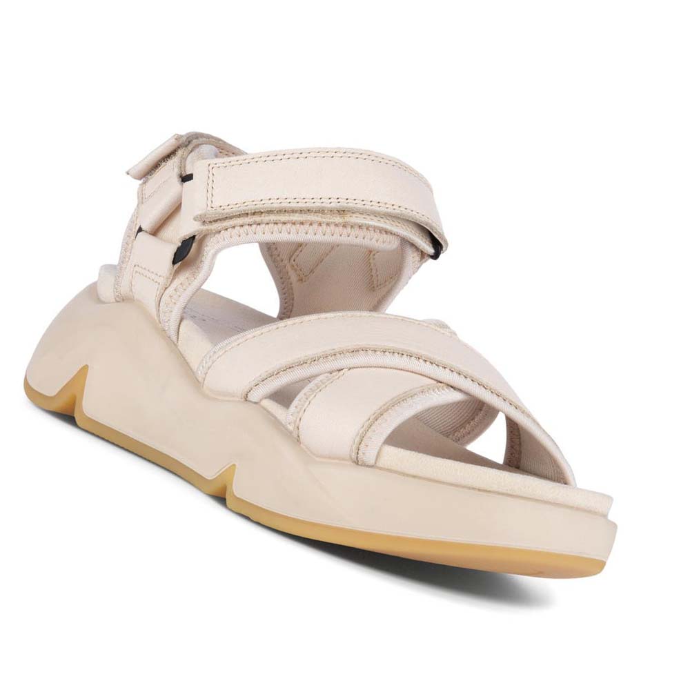 Women's Ecco Chunky Sport Sandals White | USA 165RVD